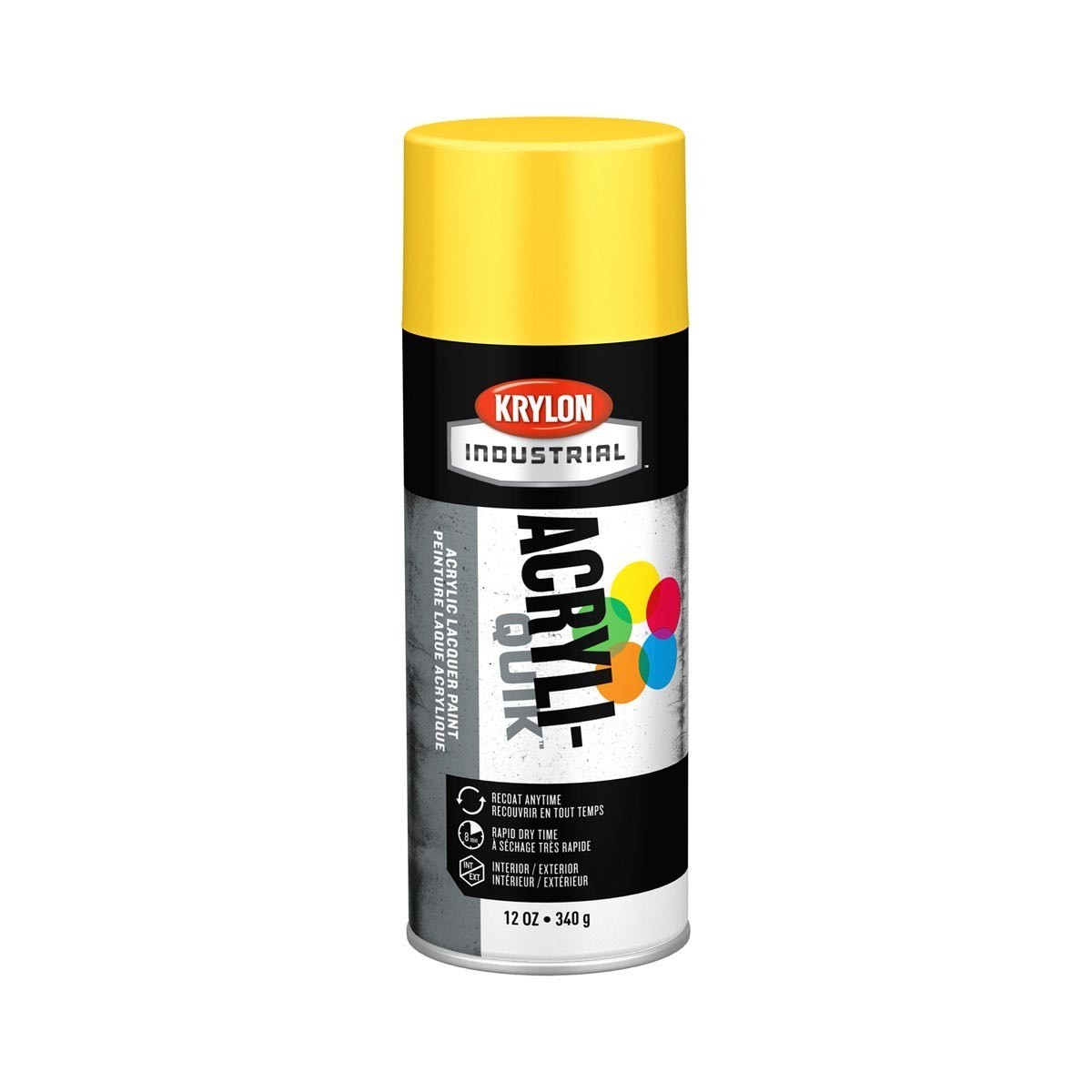 KRYLON Industrial Acrylic QUIK Spray Paint Yellow 12 oz Interior/Exterior