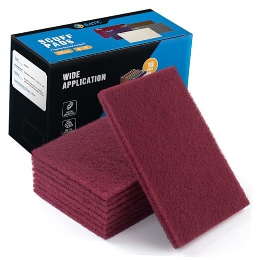 6″ x 9″ Maroon General Purpose Scuff Pads,Pack Automotive Pads for 10