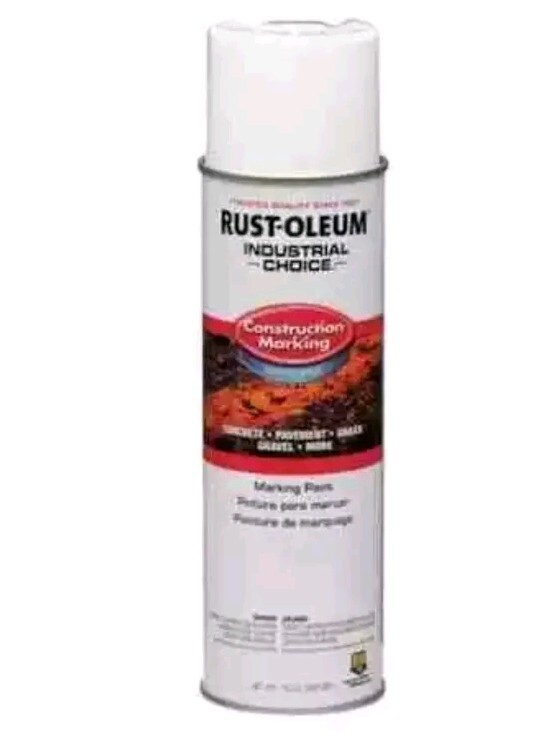 Rust-Oleum 264692 Construction Marking Paint, 17 Oz., White, Water -Based