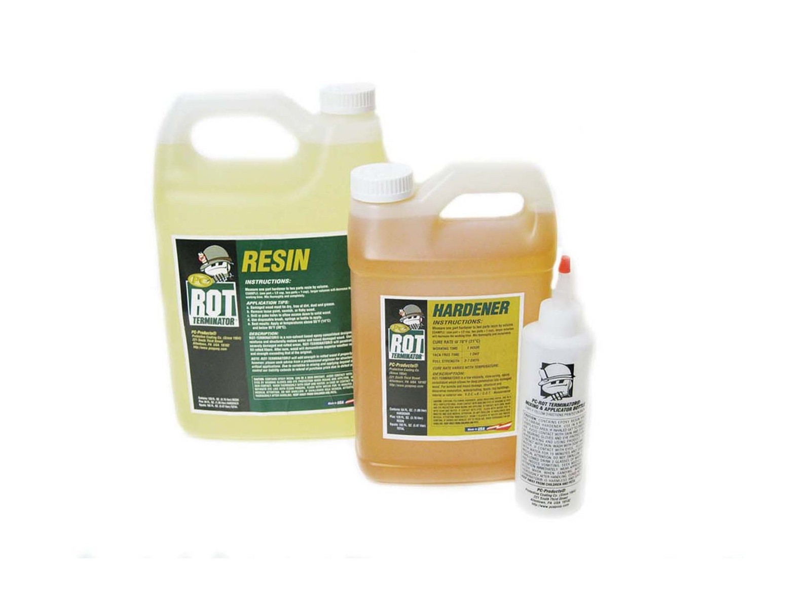 PC Products PC-Rot Terminator Epoxy Wood Hardener, Two-Part 1.5 gal in Two Bo…