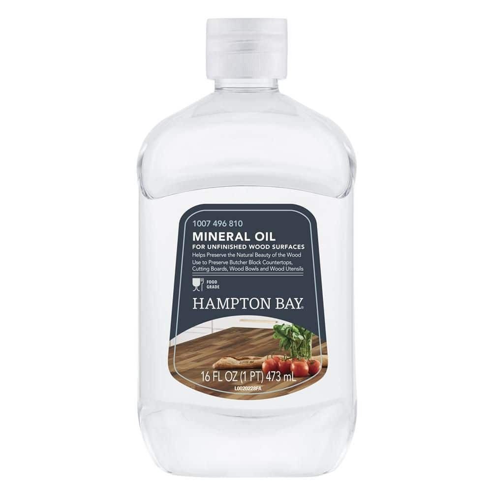 Hampton Bay 16 oz Mineral Oil for Butcher Block Cutting Boards & Unfinished Wood