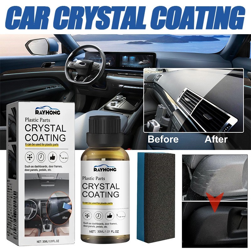 Plastic Trim Restorer Crystal Coating Car Plastic Parts Refurbish Agent 30 ML