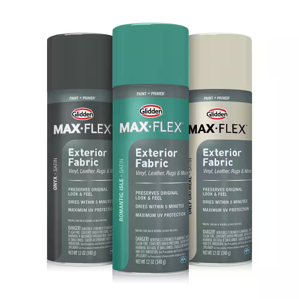 12 Oz. Satin Onyx Exterior Fabric Spray Paint and Primer
