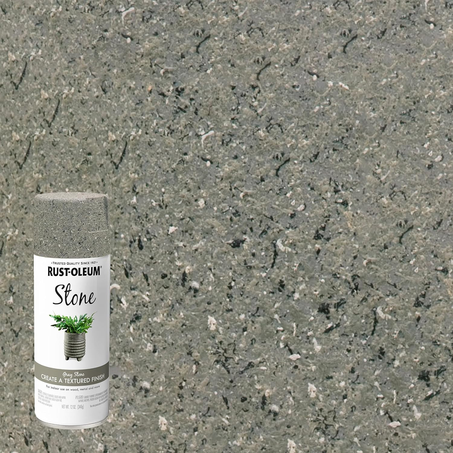 7992830 Stone Creations Spray Paint, 12 Oz, Gray Stone