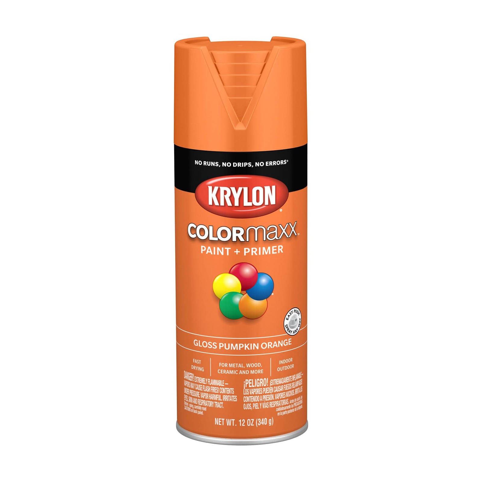 K05532007 COLORmaxx Spray Paint and Primer for Indoor/Outdoor Use, Gloss Pu