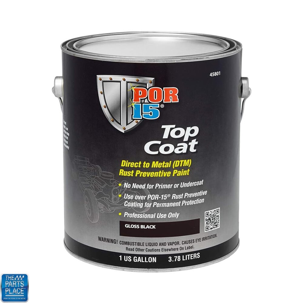 POR-15 Top Coat Coating Paint Direct to Metal Gloss Black Gallon – New