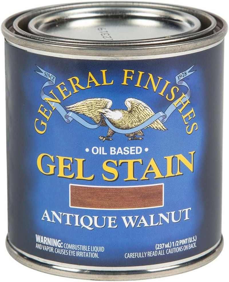 Oil Base Gel Stain, 1/2 Pint, Antique Walnut
