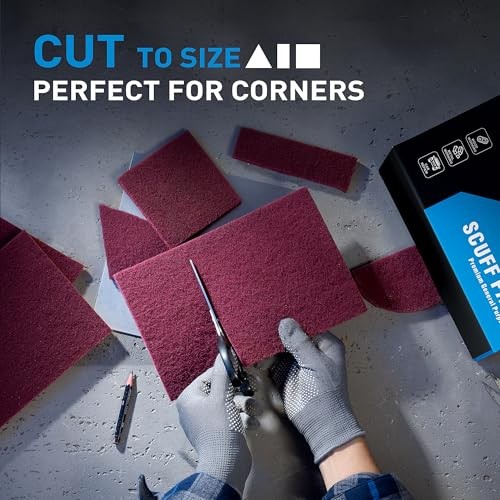 6″ x 9″ Maroon General Purpose Scuff Pads,Pack Automotive Pads for 10