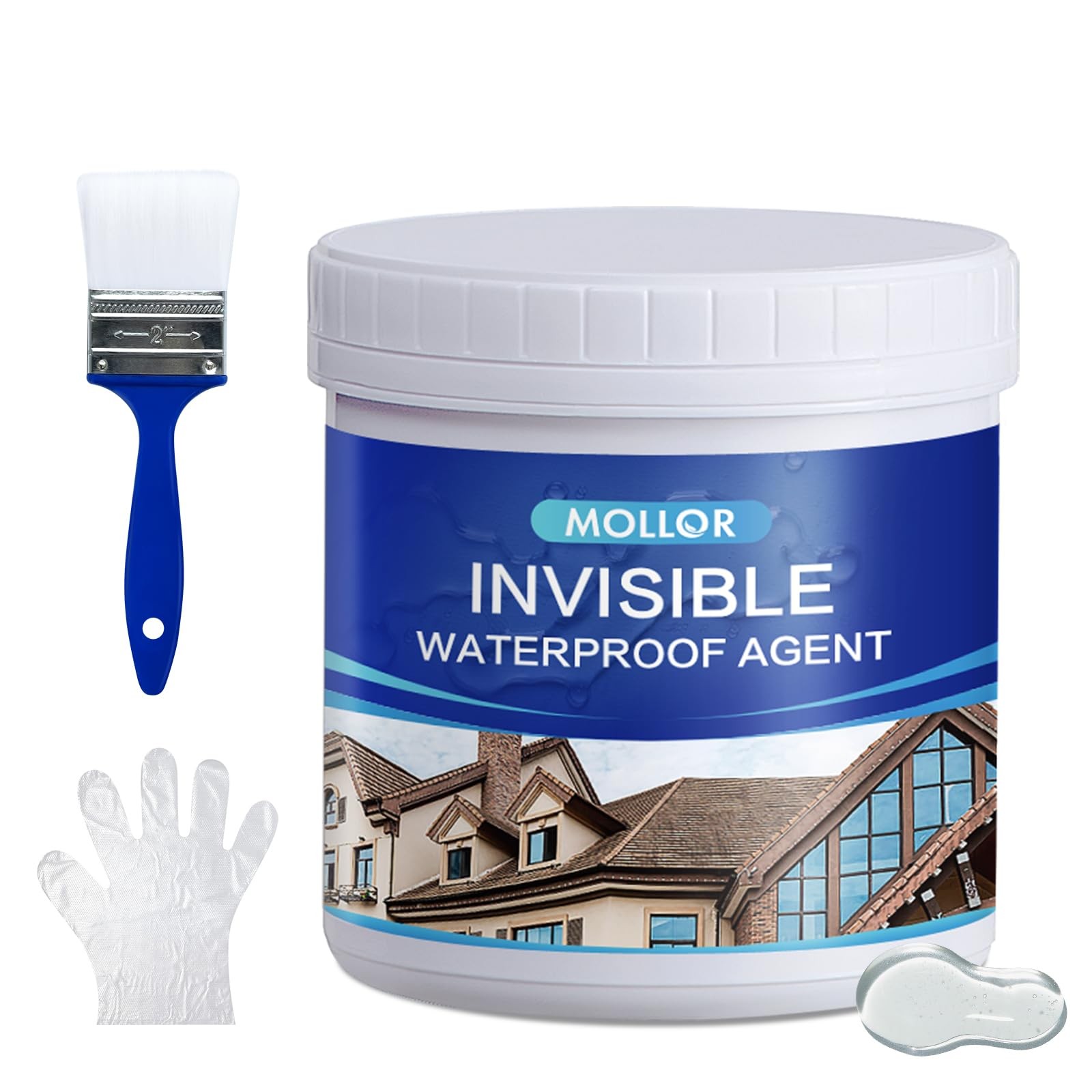 Transparent Waterproof Adhesive, 17.5oz Leak Invisible Waterproof Sealant for Ro