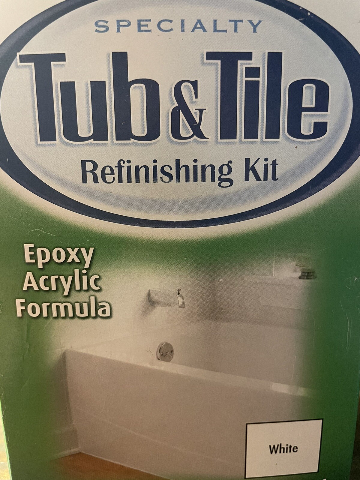 NEW Rust-Oleum TUB & TILE 2-Part Refinishing KIT WHITE epoxy acrylic 7860519 QT