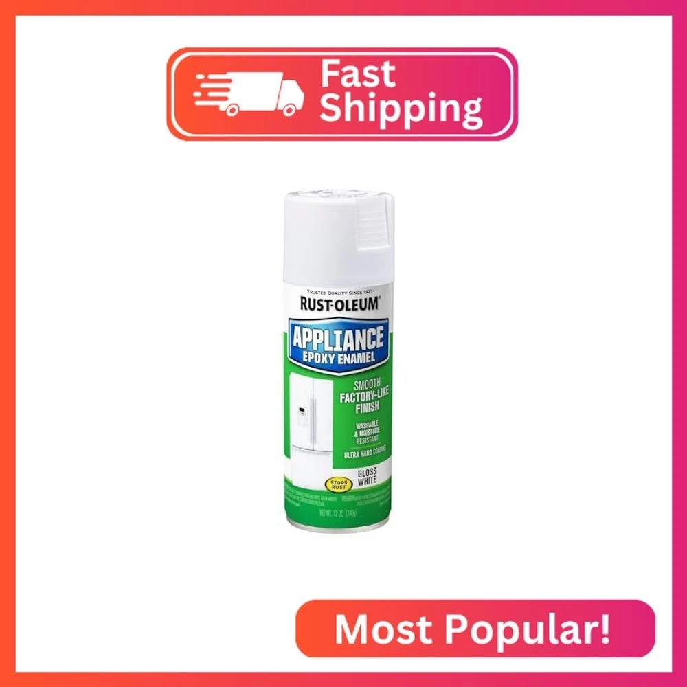 Rust-Oleum 7881830 Specialty Appliance Epoxy Spray Paint, 12 oz, White
