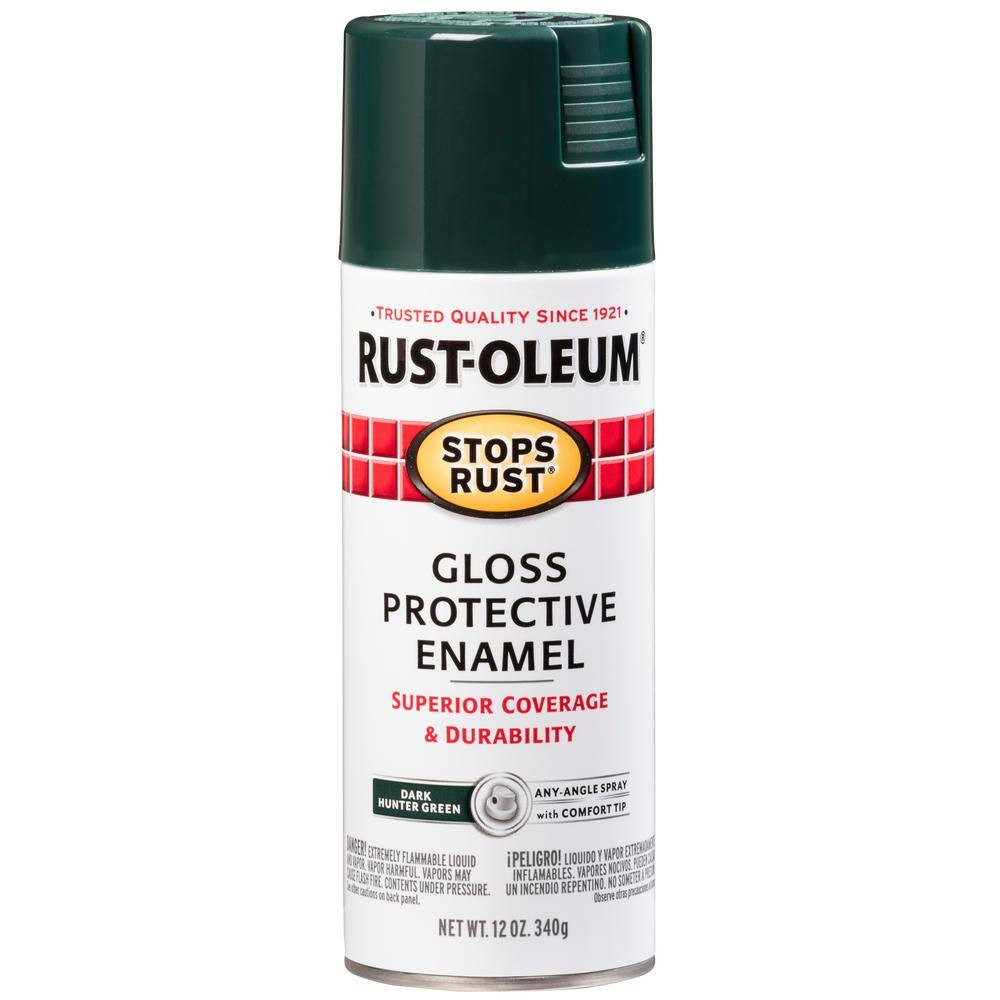 12 Oz. Protective Enamel Gloss Dark Hunter Green Spray Paint (6-Pack)