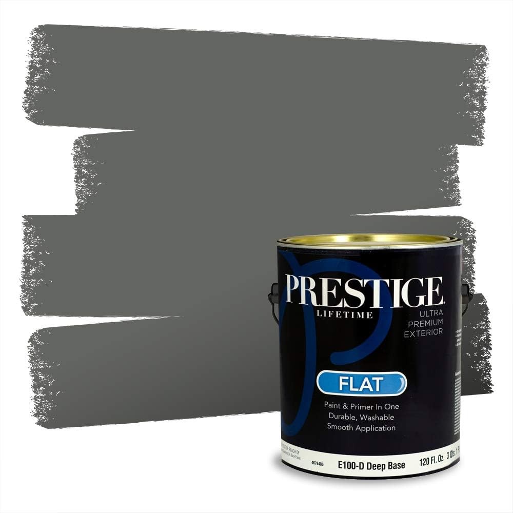 Exterior Paint and Primer In One – 100% Acrylic Latex, Flat Finish, Low VOC, 400