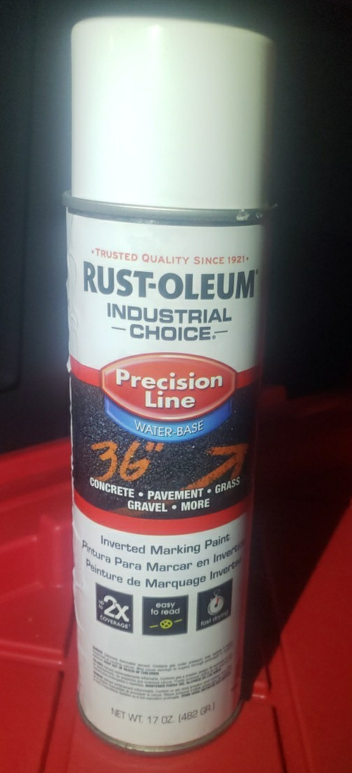 Rust-Oleum 203039 Industrial Inverted WaterBased Marking Spray Paint 17 Oz White