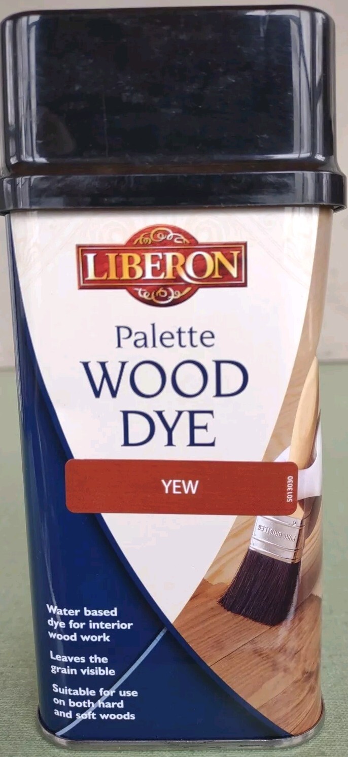 Liberon Palette Wood Dye Water Based Wood Stain Yew 250ml 8.5oz