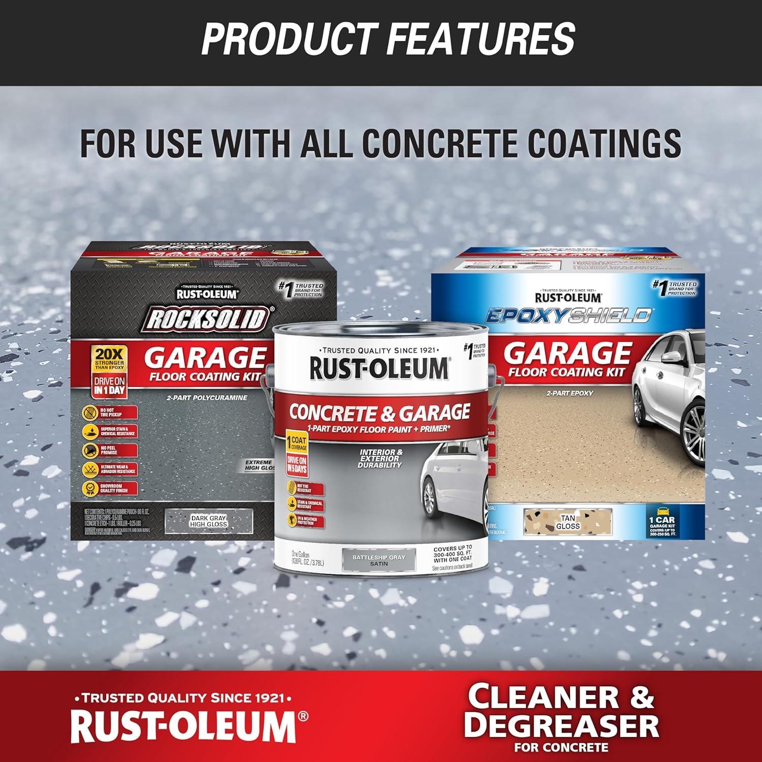 Rust-Oleum Cleaner & Degreaser for Concrete, 1 Gallon – 301243