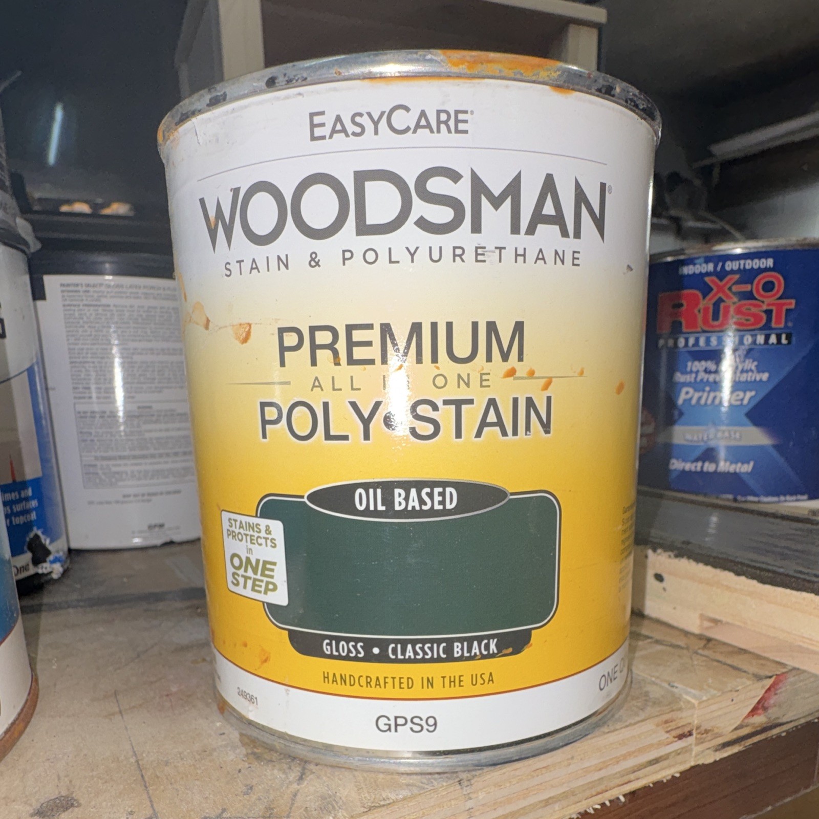 EasyCare Woodsman All-in-One Poly-Stain Classic Black Gloss 1 Qt Oil GPS9