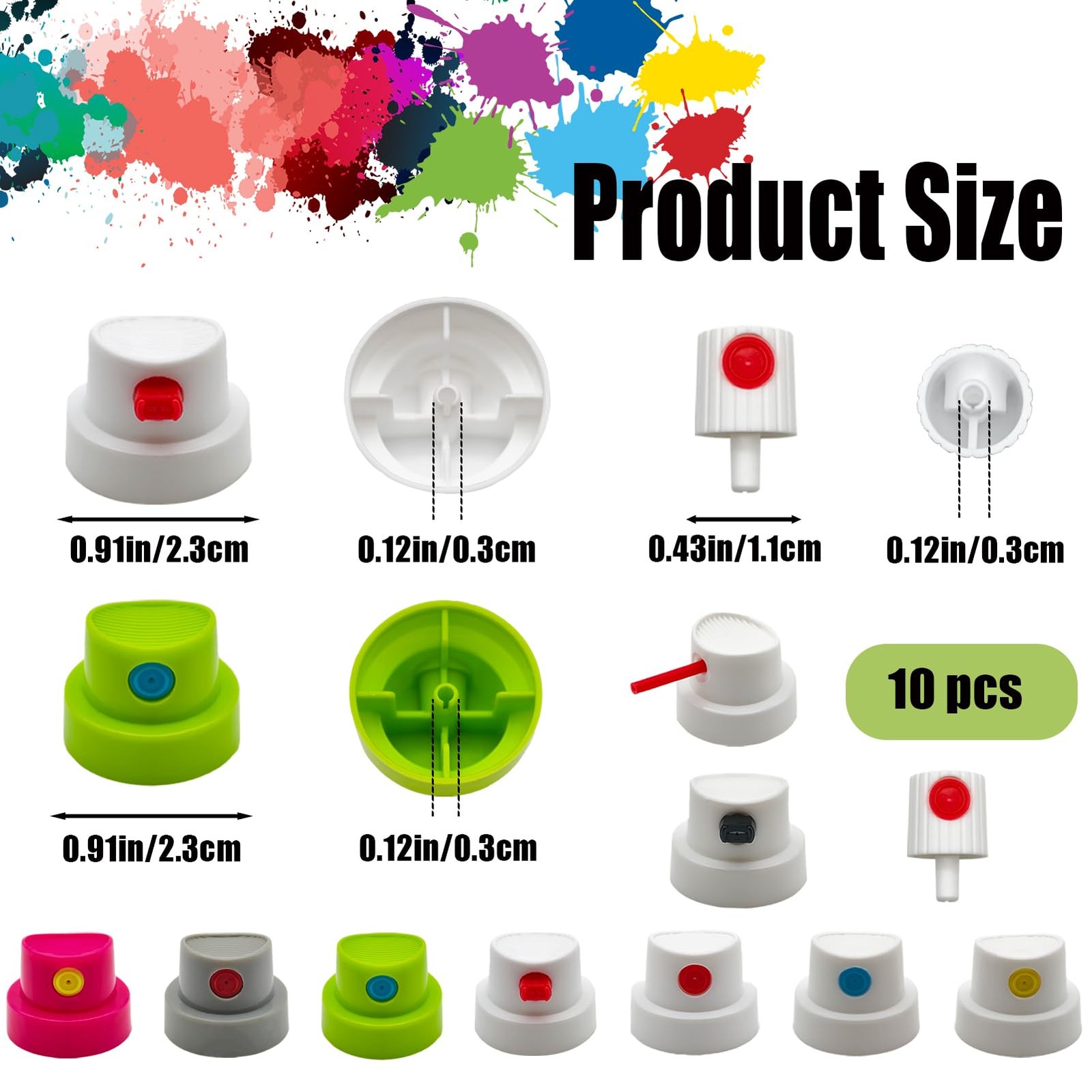 10 Pack Spray Can Nozzle Universal Spray Paint Nozzles for Cans Bottle