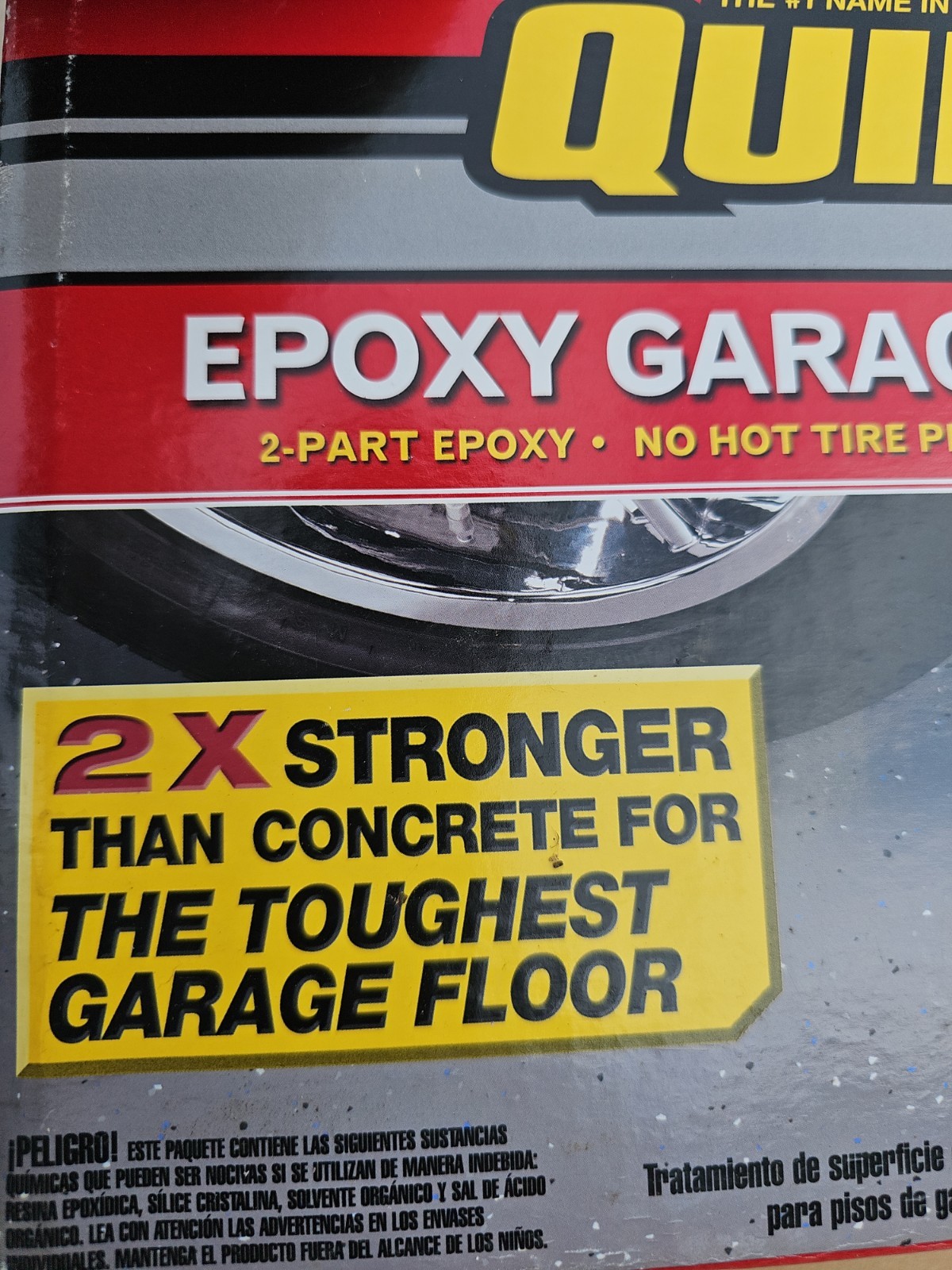 QUIKRETE Epoxy Garage Floor Coating Light Gray Color Flakes 2 Kits RAAD