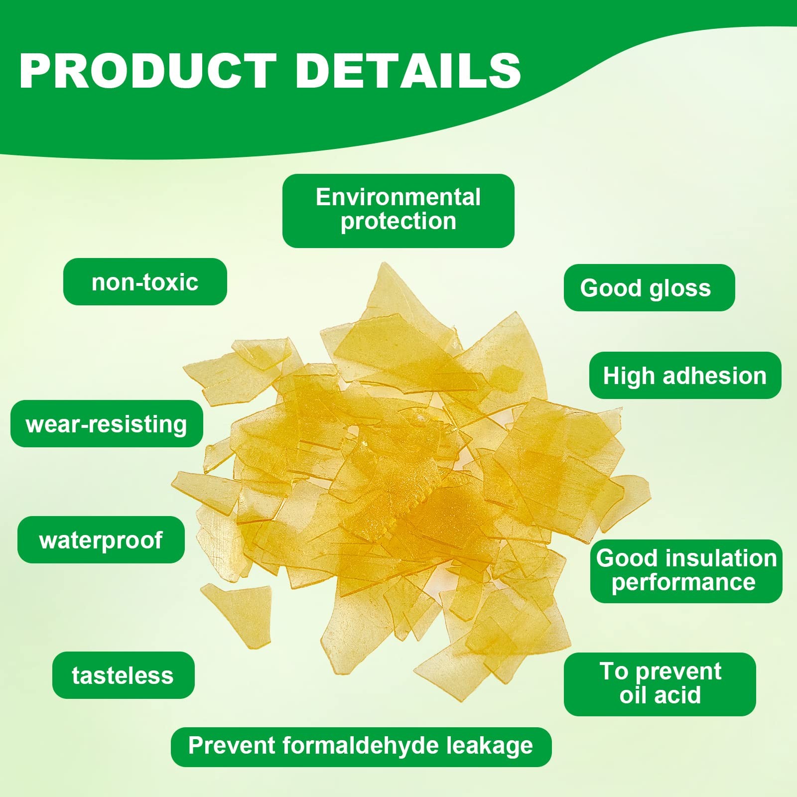 Shellac Flakes Blonde Finish 11oz Light Color for Wood Decoration Painting