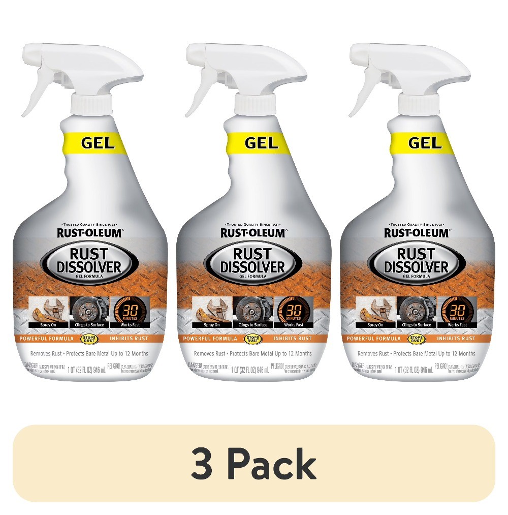 (3 pack) Rust Dissolver Gel Spray-300112, 32 oz