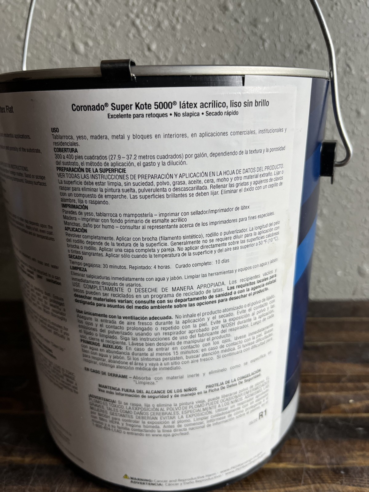 Coronado Super Kote 5000 Interior Acrylic Latex Paint Black Flat 1 Gallon 28-2
