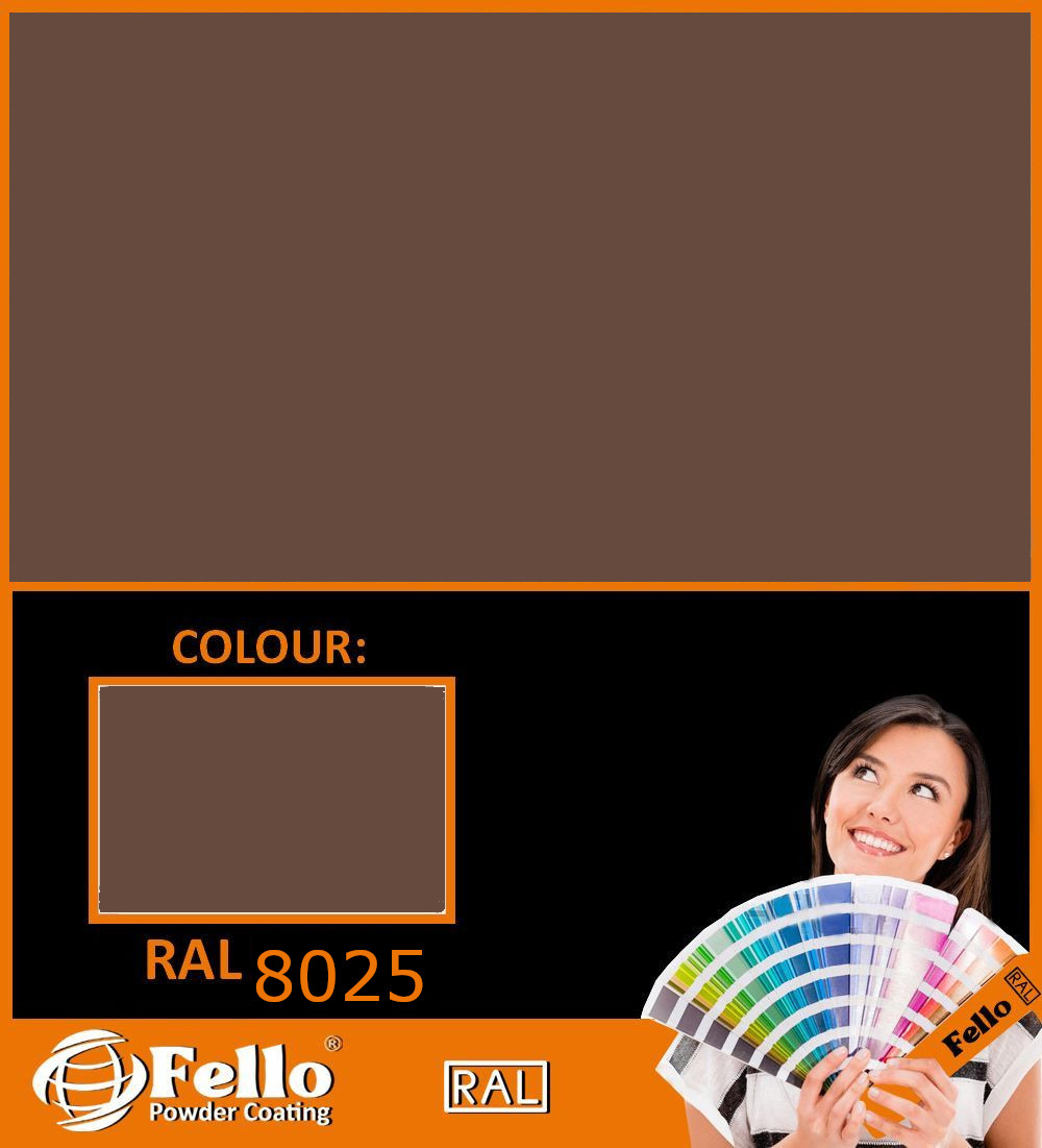 FELLO powder coating – RAL 8025 pale brown fine structure 5KG