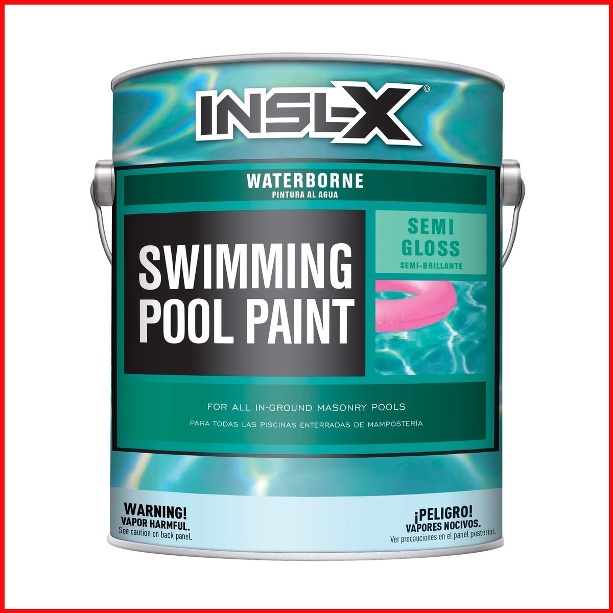 INSL-X Waterborne Semi-Gloss Acrylic Pool Paint Ocean Blue 1 Gallon