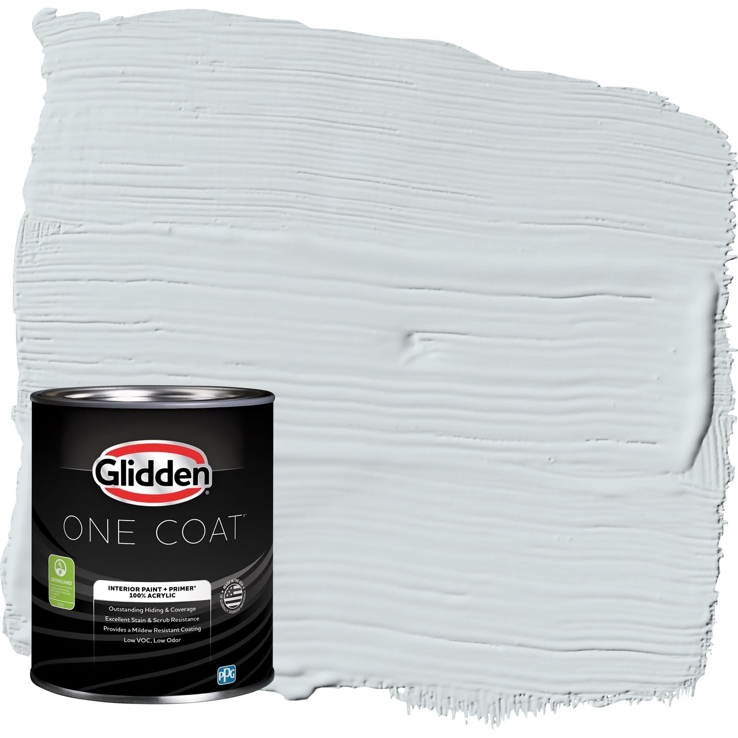 Glidden One Coat 1 qt Tinsel/Gray Flat Interior Paint with Premiumr