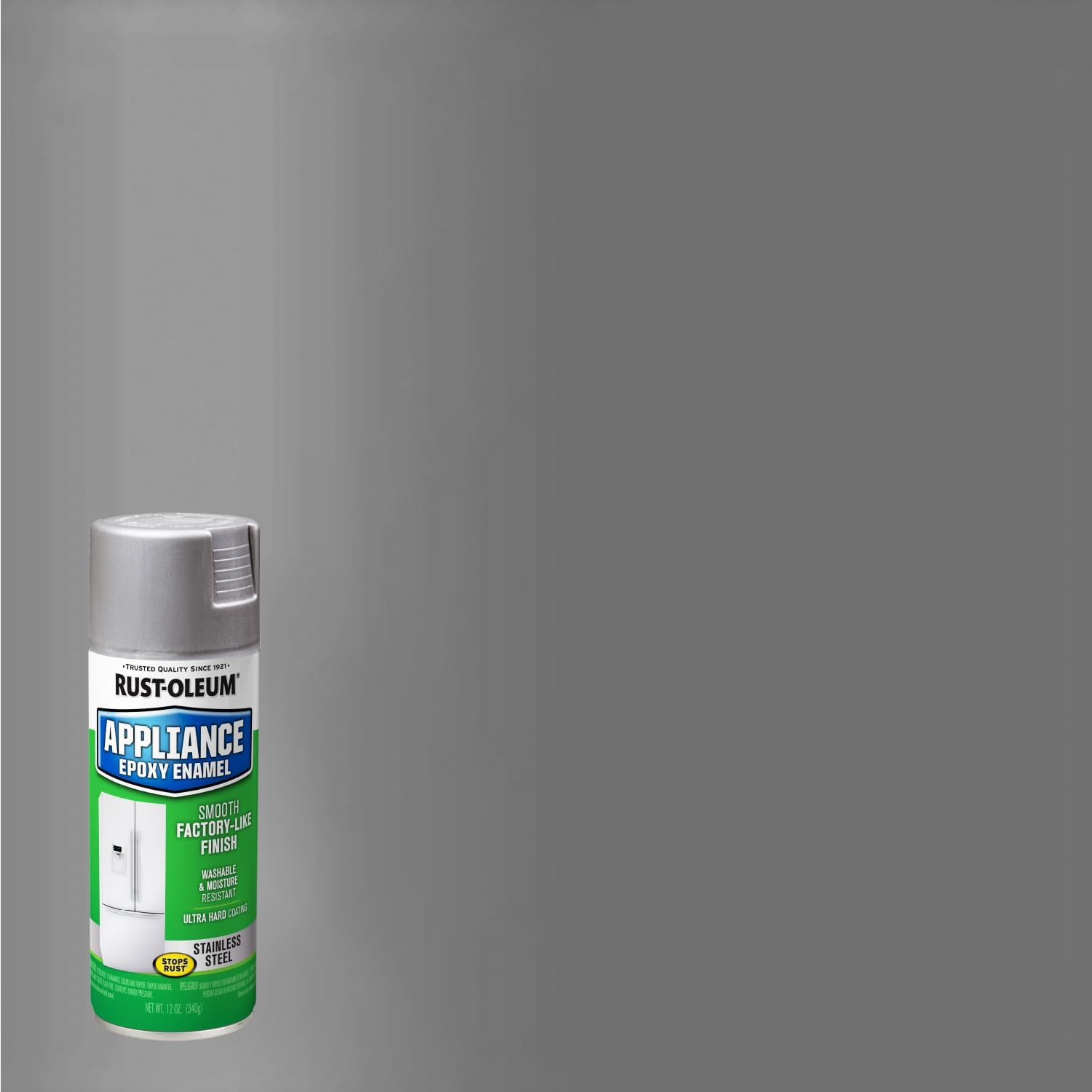 Rust-Oleum 7887830 Specialty Appliance Epoxy Spray Paint, 12 Oz, Stainless Steel