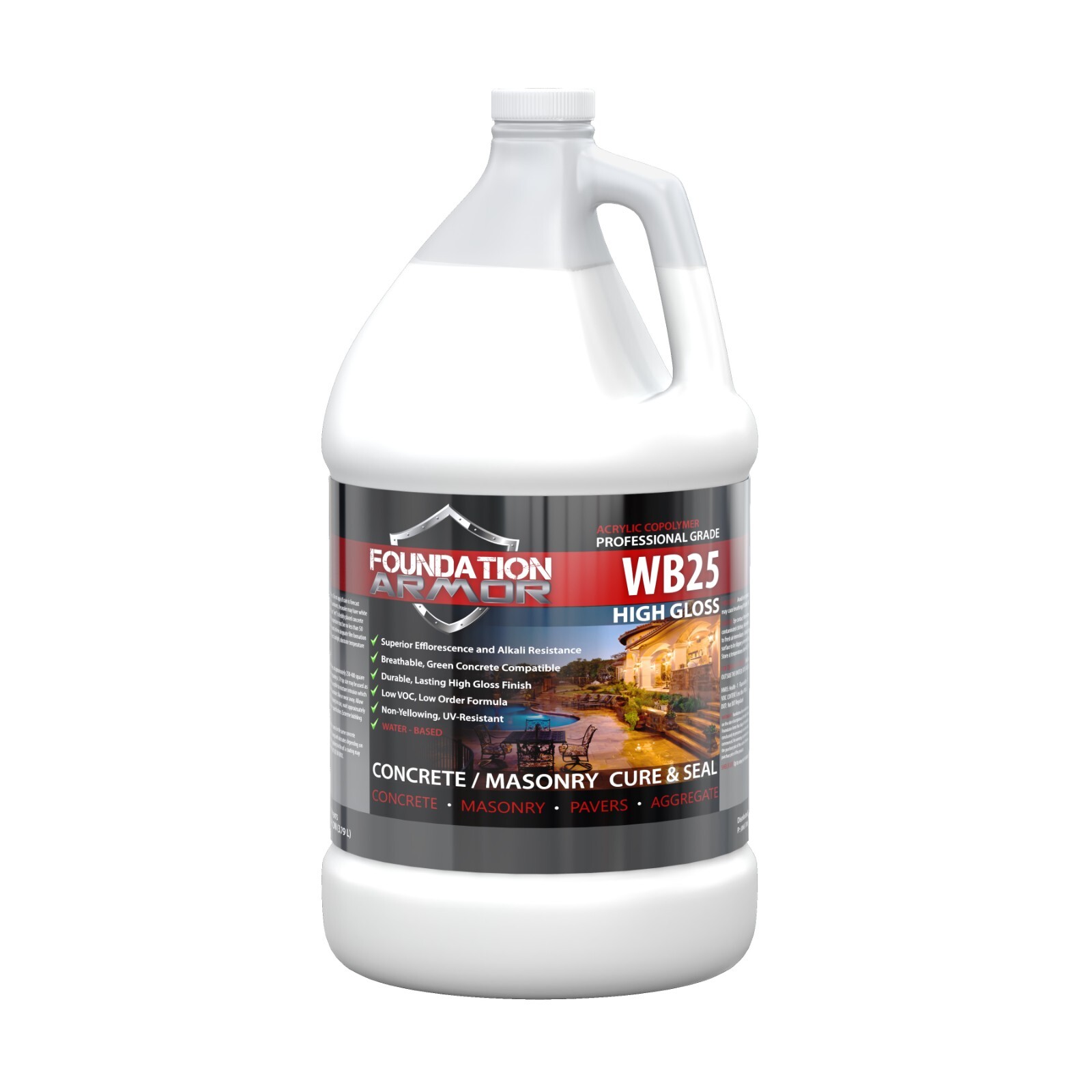Armor WB25 Water Based High Gloss Acrylic Sealer – 1 GAL