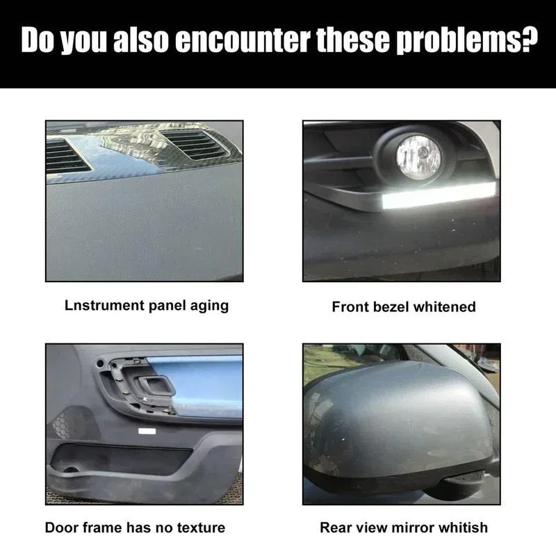 Plastic Trim Restorer Crystal Coating Car Plastic Parts Refurbish Agent 30 ML