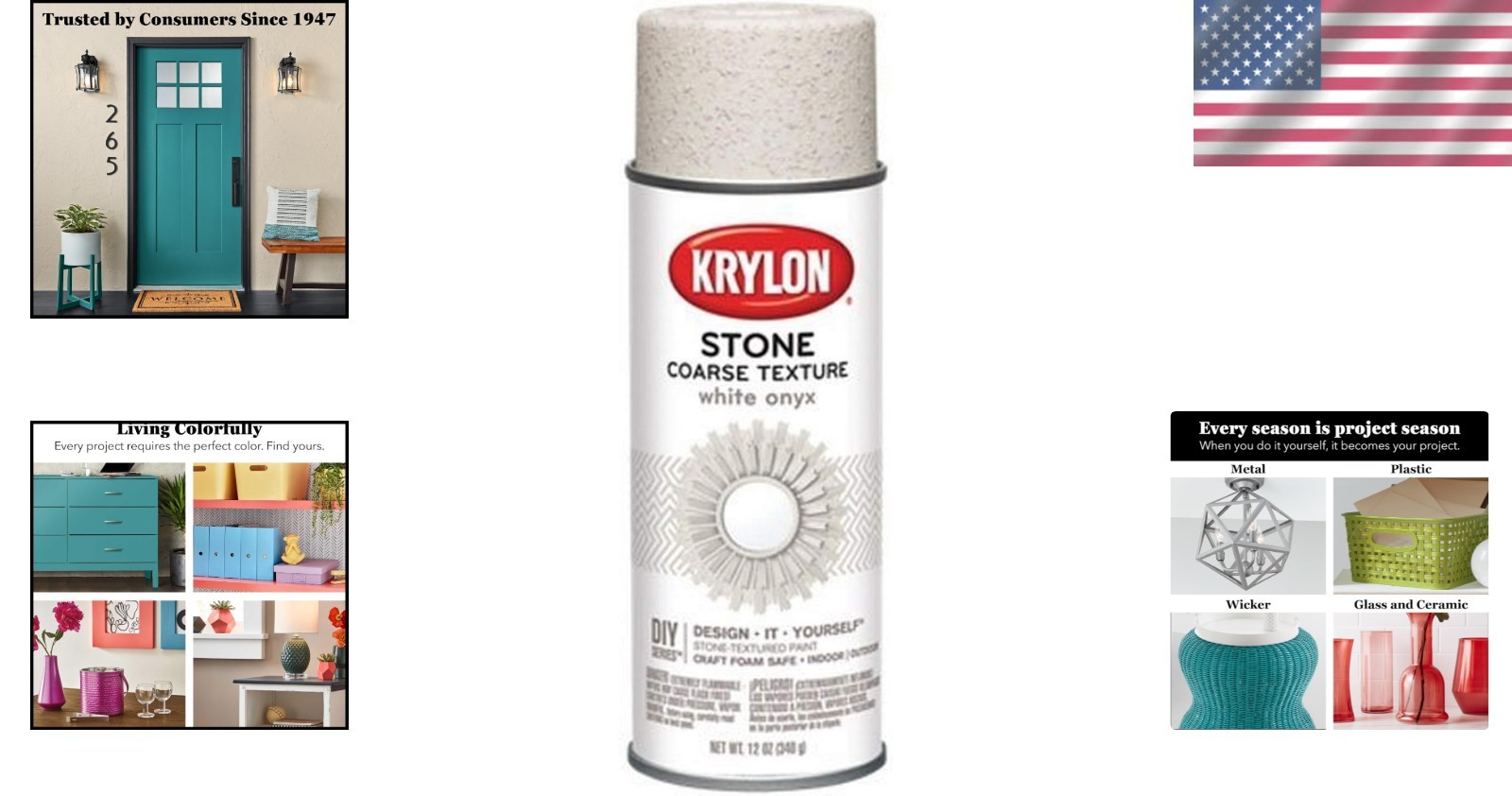 Metallic Coarse Stone Texture Spray Paint, 12 oz White Onyx – Transform Surfaces