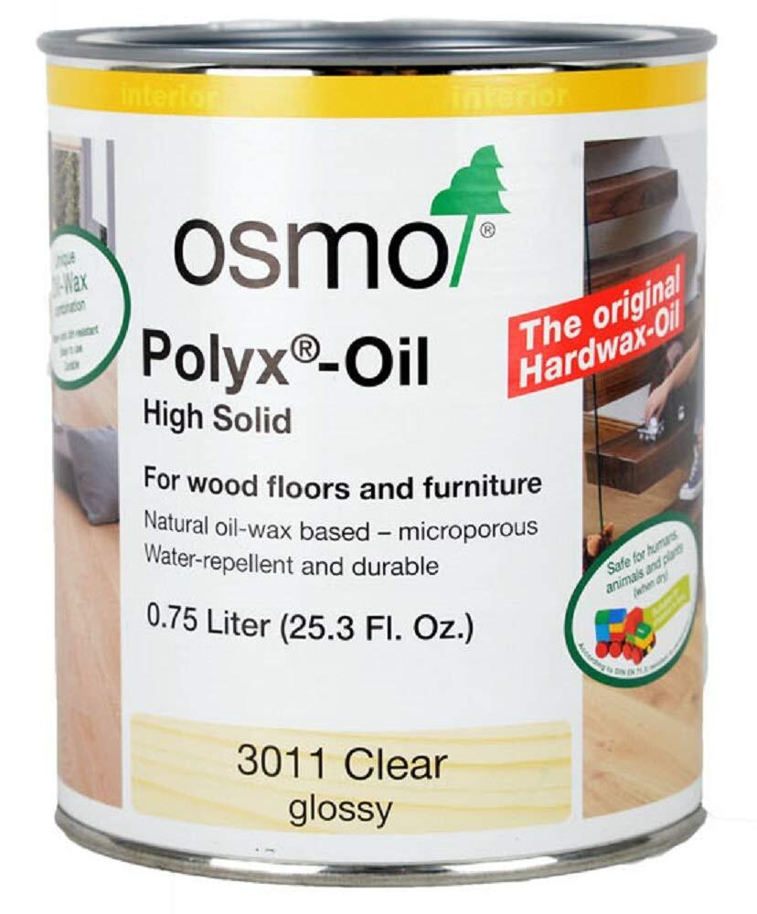 25.3 Fl Oz Clear Gloss Hardwax Oil Wood Finish Durable Microporous Formula