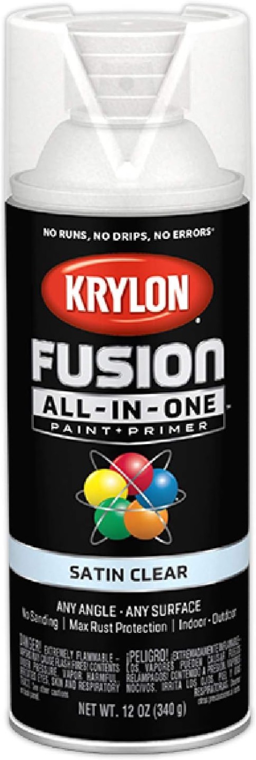 Versatile 12 oz Clear Satin Spray Paint by Krylon – Ideal for All Surfaces