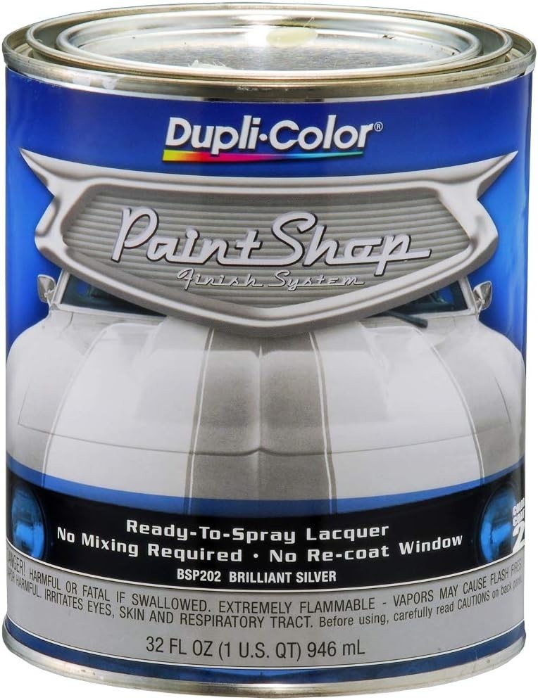 Compatibility Silver Metallic Paint System 32oz Spray For Metal Vehicles