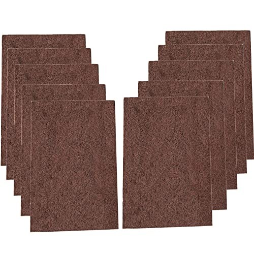 Premium 10 Pack 6″ x 9″ General Purpose Scuff Pads – Scuffing, Scouring, Brown