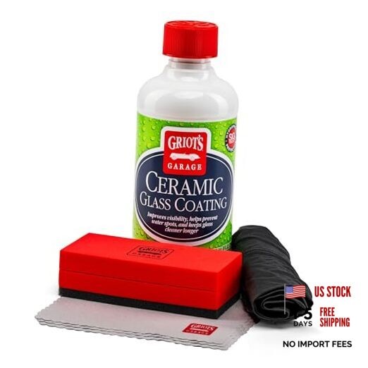 Ceramic Glass Coating Kit for Car Detailing, Includes SiO2 Hydrophobic