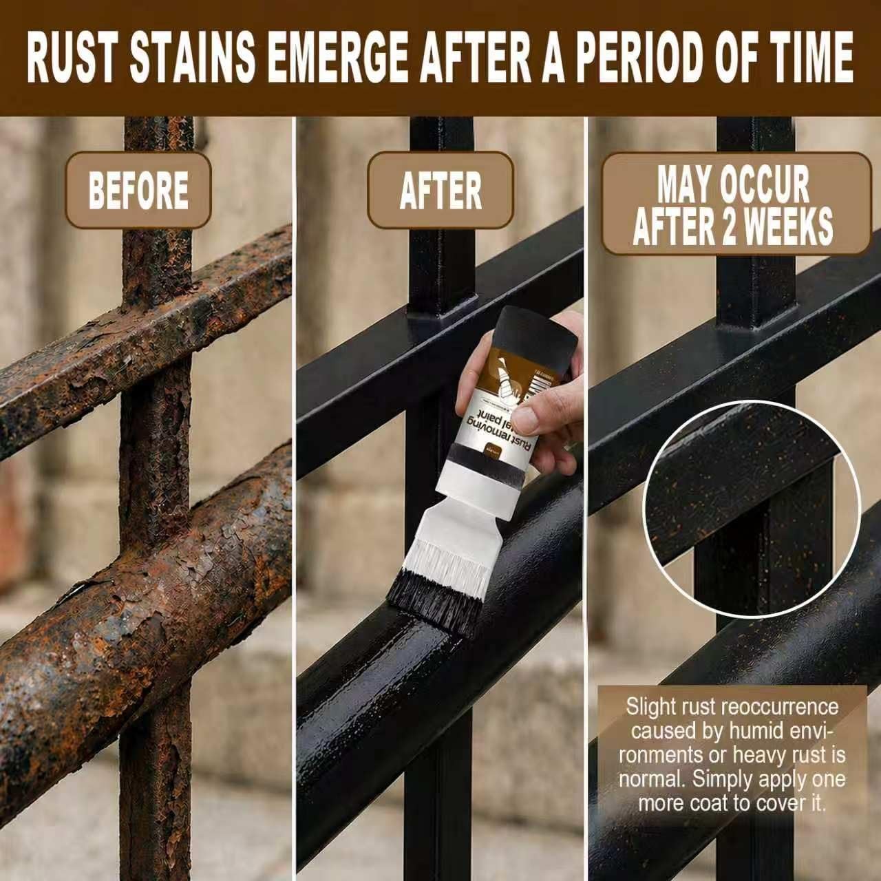 2-in-1 Rust Converter & Inhibitor Paint 6.35 fl oz Metal Anti Rust Treatment