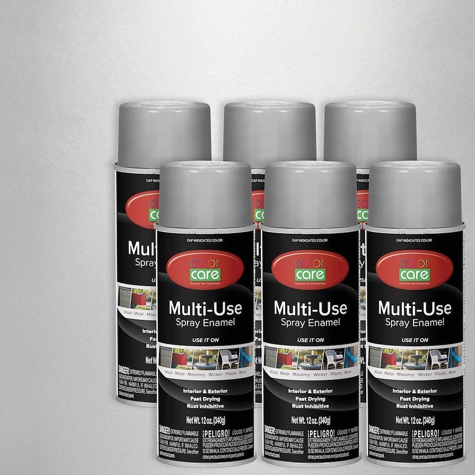 Color Care Spray Paint Aluminum 12 oz- 6 pack