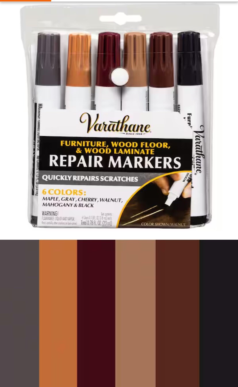 Varathane Furniture Wood Floor & Wood Laminate Repair Markers 6pc New