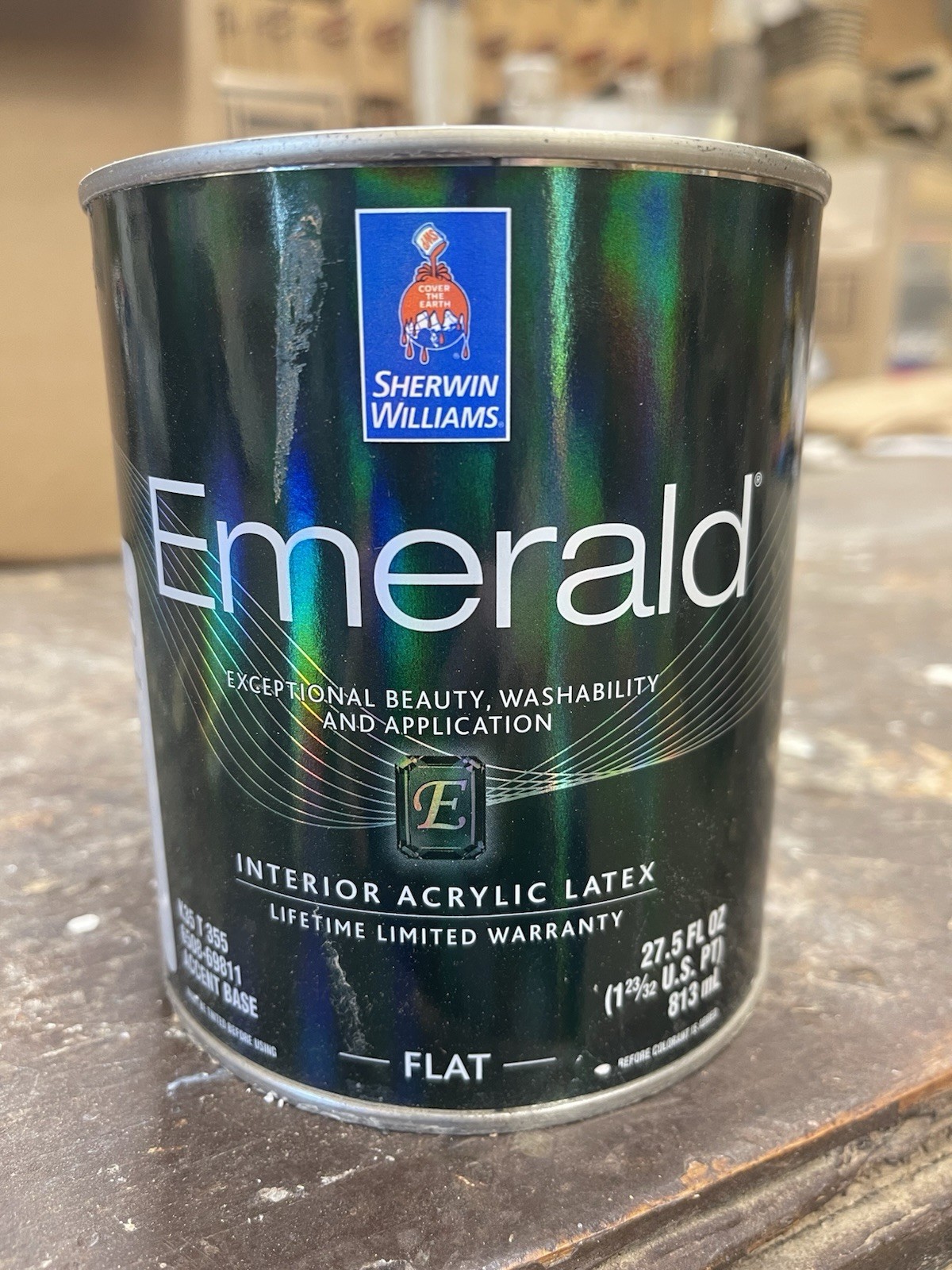 Qt. Sherwin Williams Emerald Interior Acrylic Latex Water Base/ Flat/Accent Base
