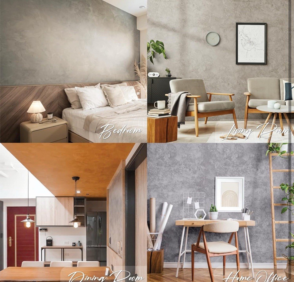 SUZUKA Strato Texture Paint CEMENT TEXTURE SCT-302 NATURAL GRAY WALL FINISH