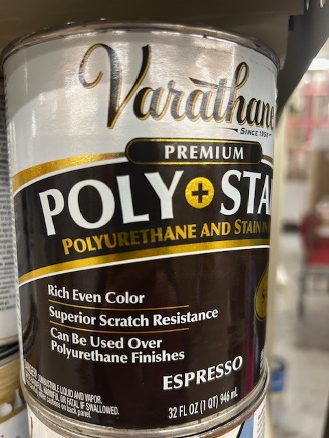 Varathane Premium Poly & Stain Oil Based, Espresso, 1 Quart SATIN FREE SHIPPING