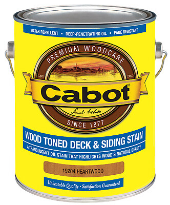 Cabot 19204-07 Wood Toned Deck & Siding Stain, Heartwood, 1-Gallon – Quantity 1
