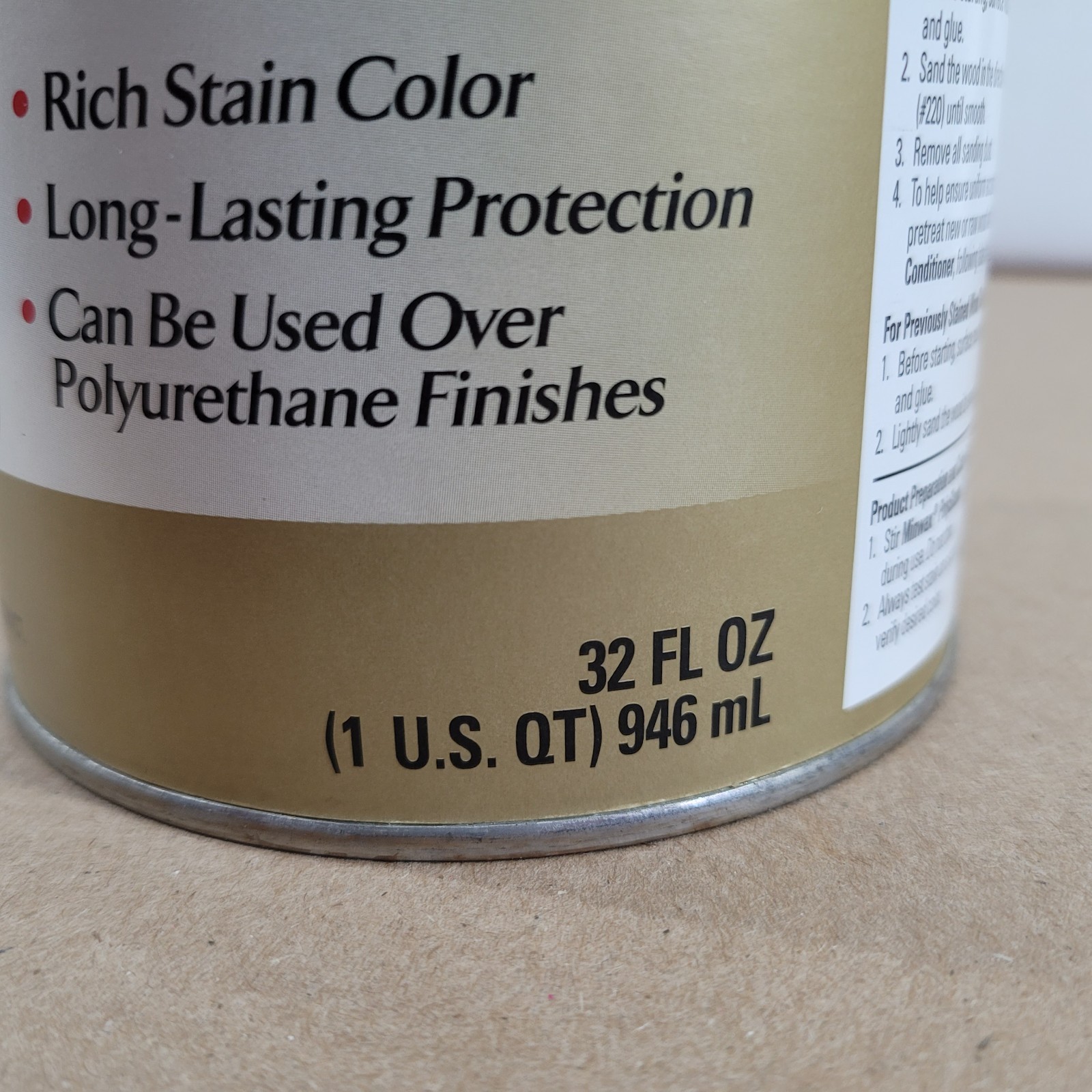 Minwax Polyshades Stain Polyurethane Quart PECAN Satin 32 oz new