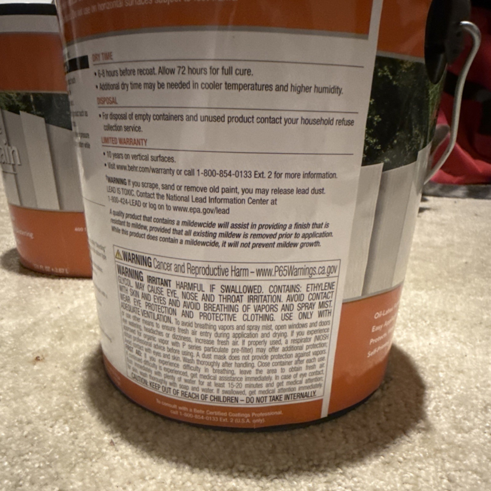Behr Solid Color Tintable White Base No. 11 Stain 1 gal 2 Pack