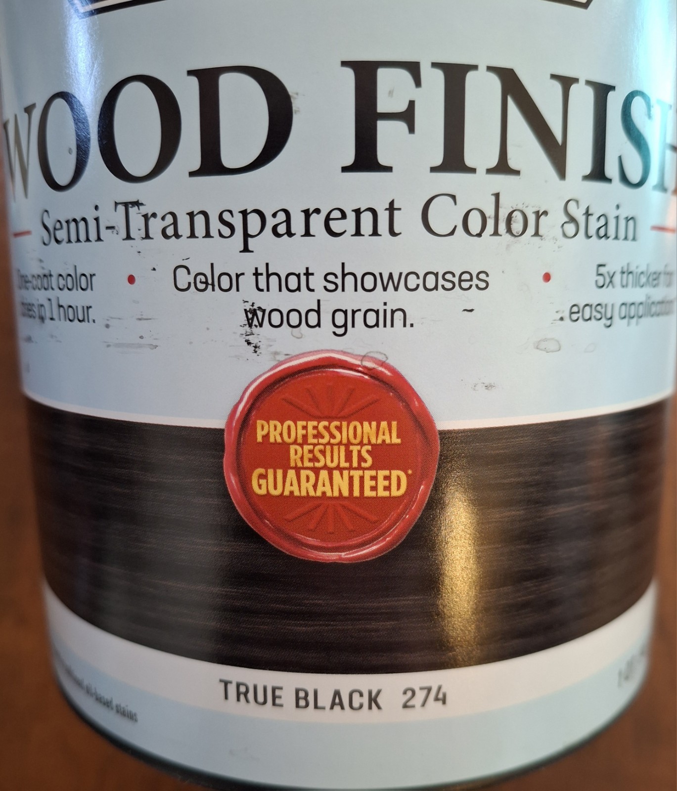 Minwax Wood Finish Water Based Semi Trans. True Black Acrylic 108500000