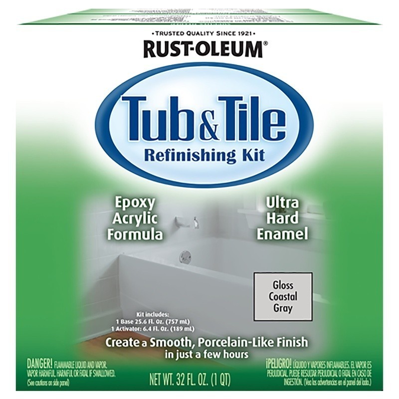 Tub Tile Refinishing Kit Durable Epoxy Ceramic Porcelain Fiberglass Sinks New