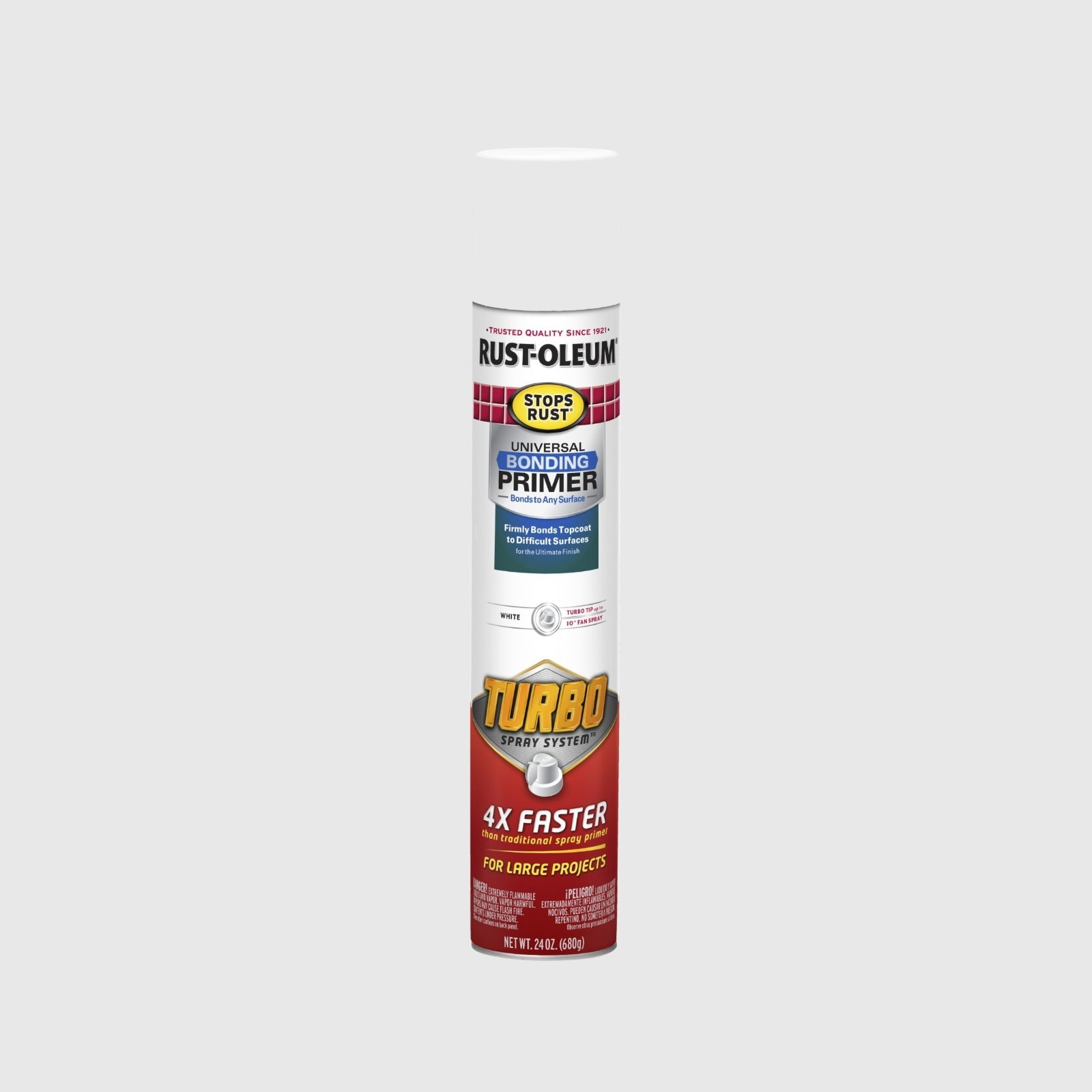 (2 Pack) Rust-Oleum Stops Rust Turbo Universal Bonding Primer White 24 oz Spray